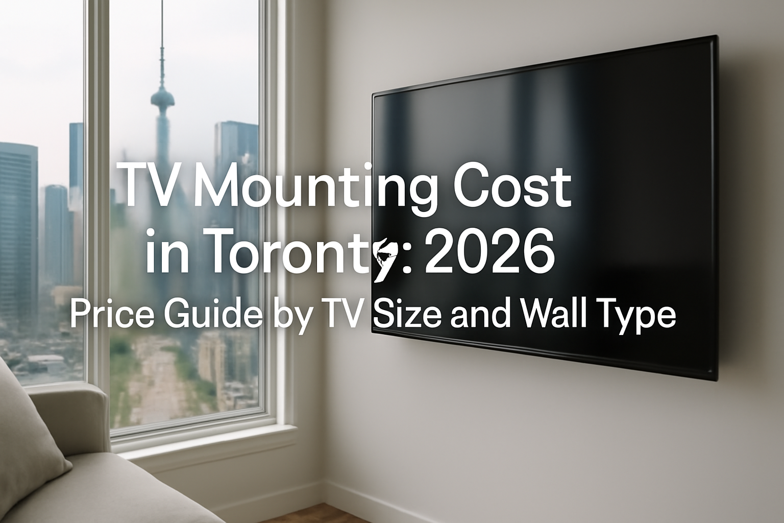 TV Mounting Cost in Toronto: 2026 Price Guide by TV Size and Wall Type