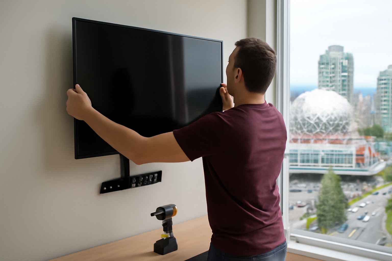 TV Mounting Cost in Vancouver: 2026 Price Guide by TV Size and Wall Type